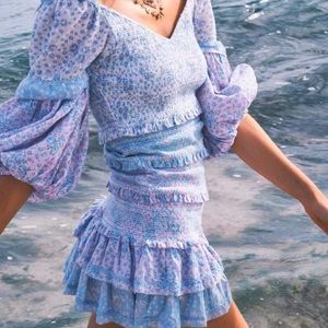 blue, white, and pink bandage dress!!